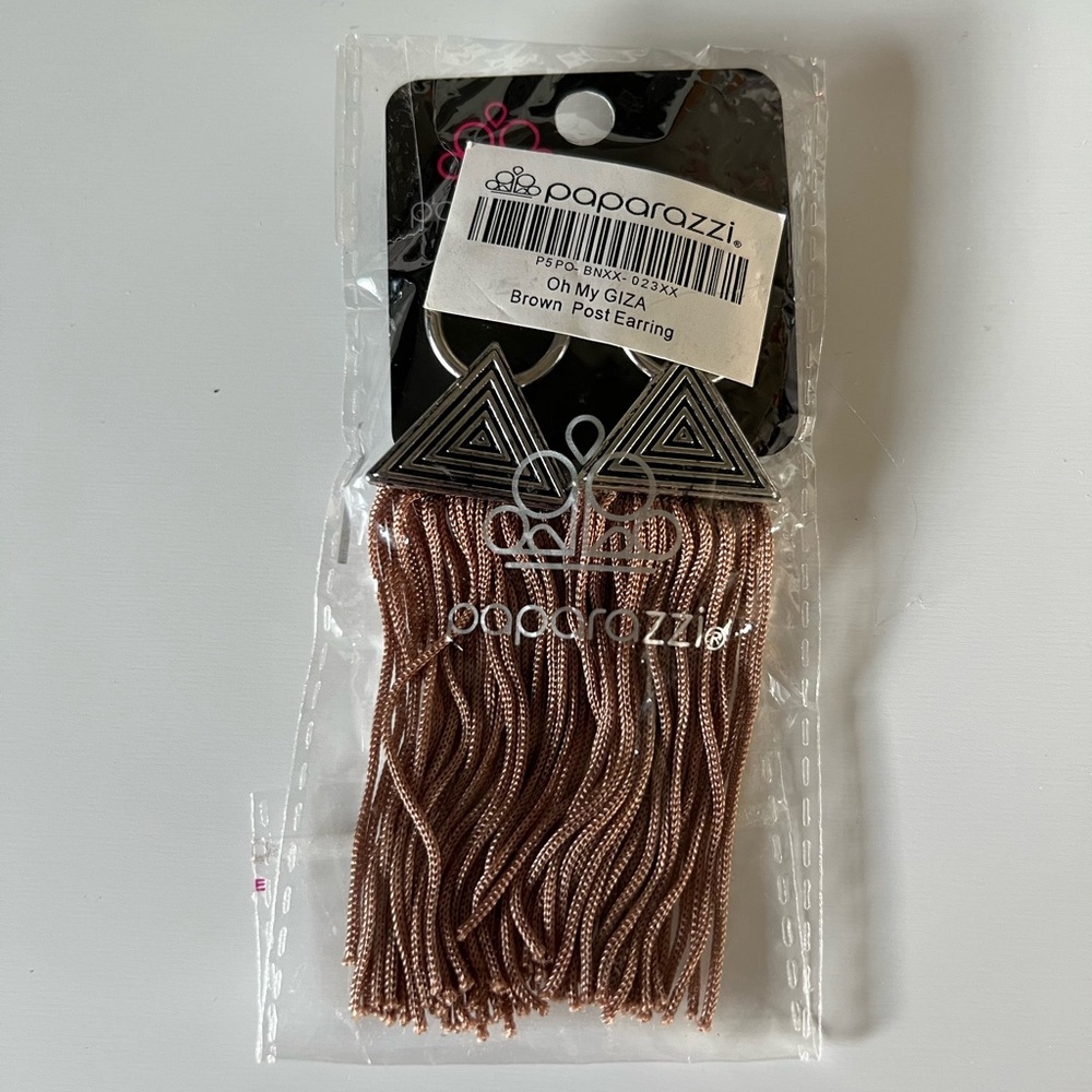 NIP Paparazzi Brown Fringe Earrings